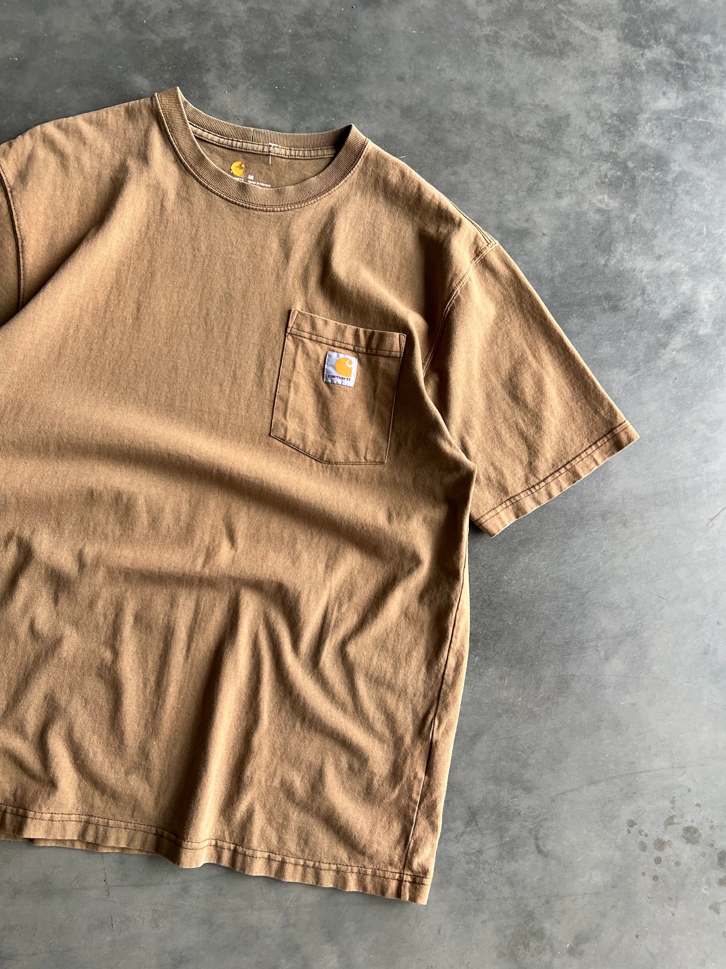 Vintage Faded Tan Carhartt Shirt - M
