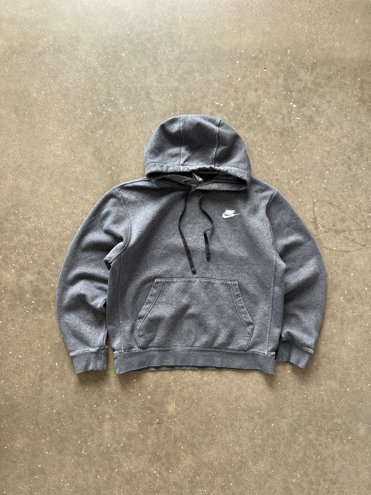 Vintage Grey Nike Swoosh Hoodie - S
