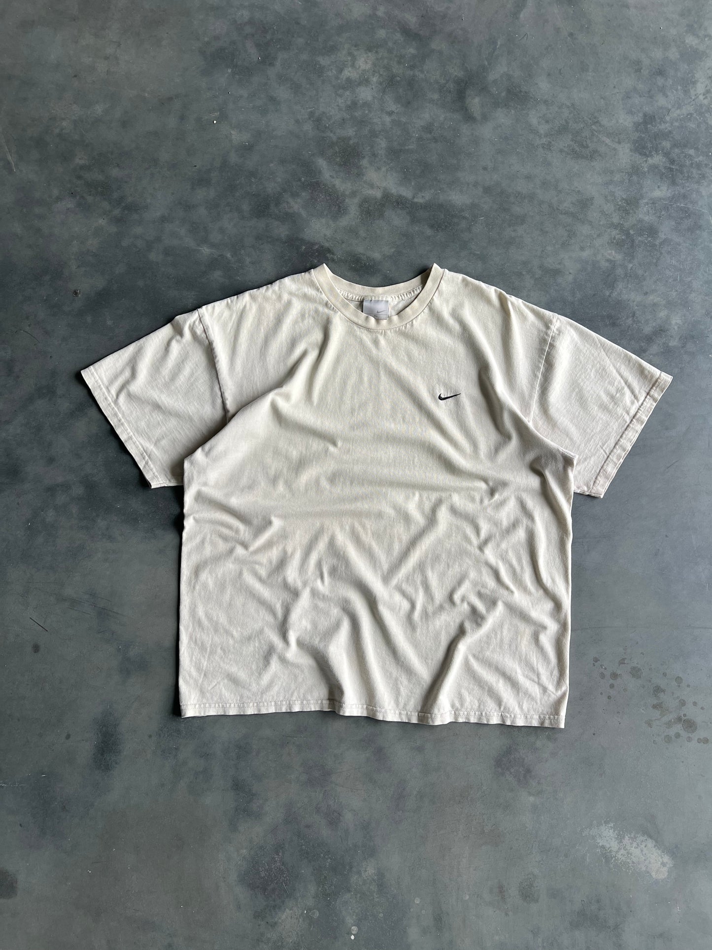 Vintage Cream Nike Swoosh Shirt - XL