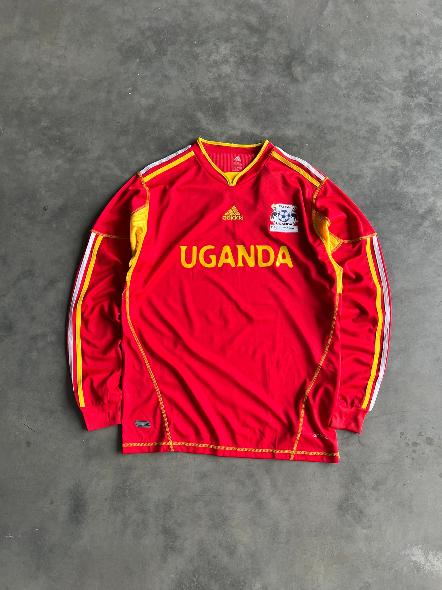 Vintage Red Uganda Adidas Soccer Jersey - XXL