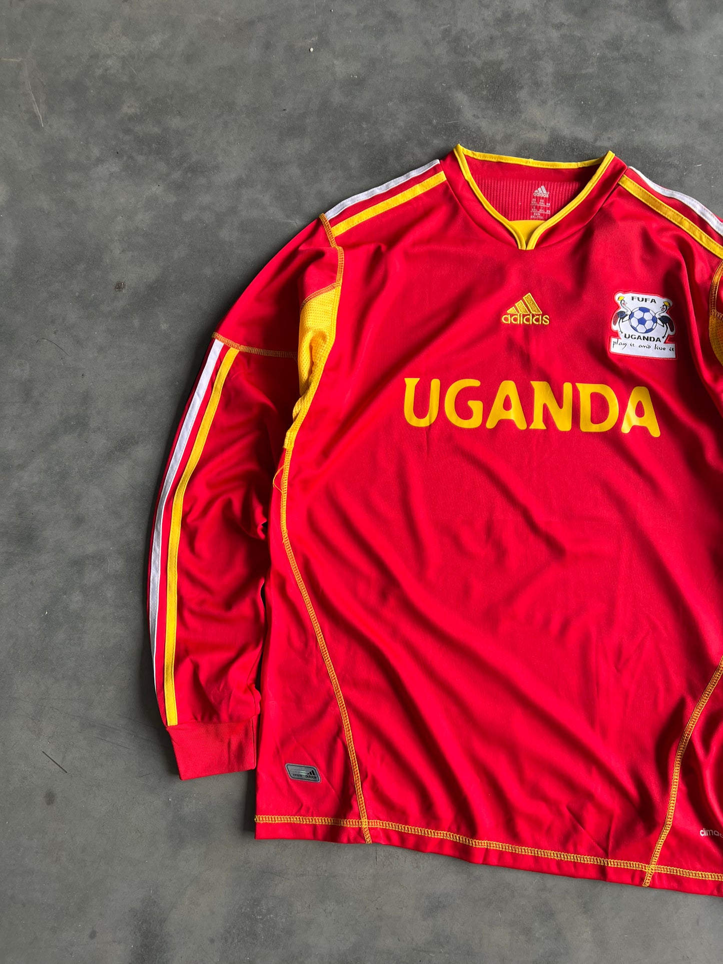 Vintage Red Uganda Adidas Soccer Jersey - XXL