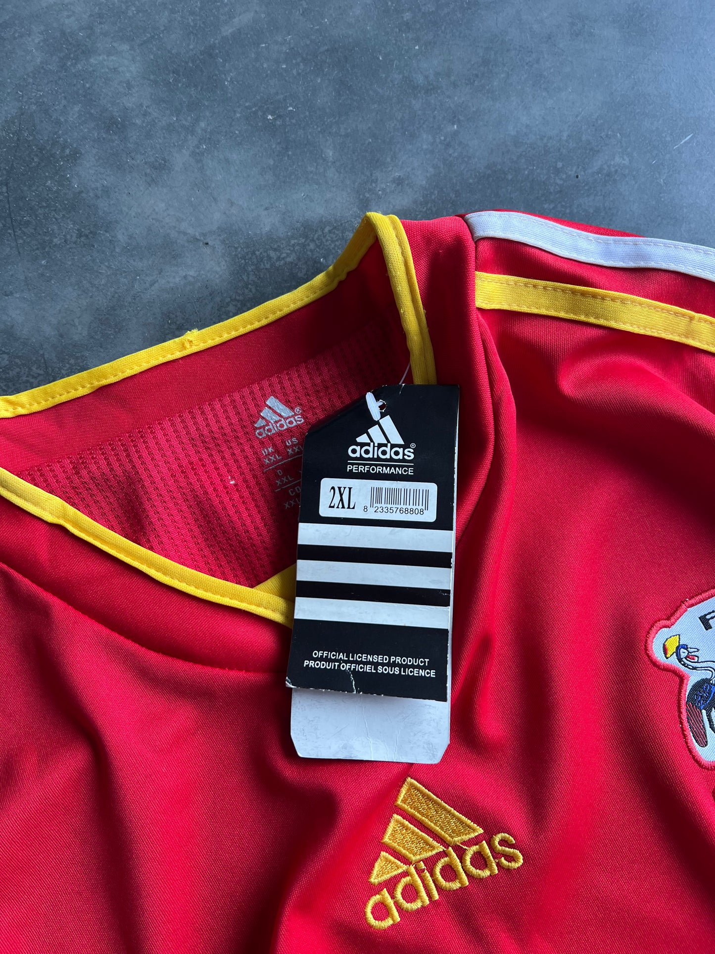 Vintage Red Uganda Adidas Soccer Jersey - XXL