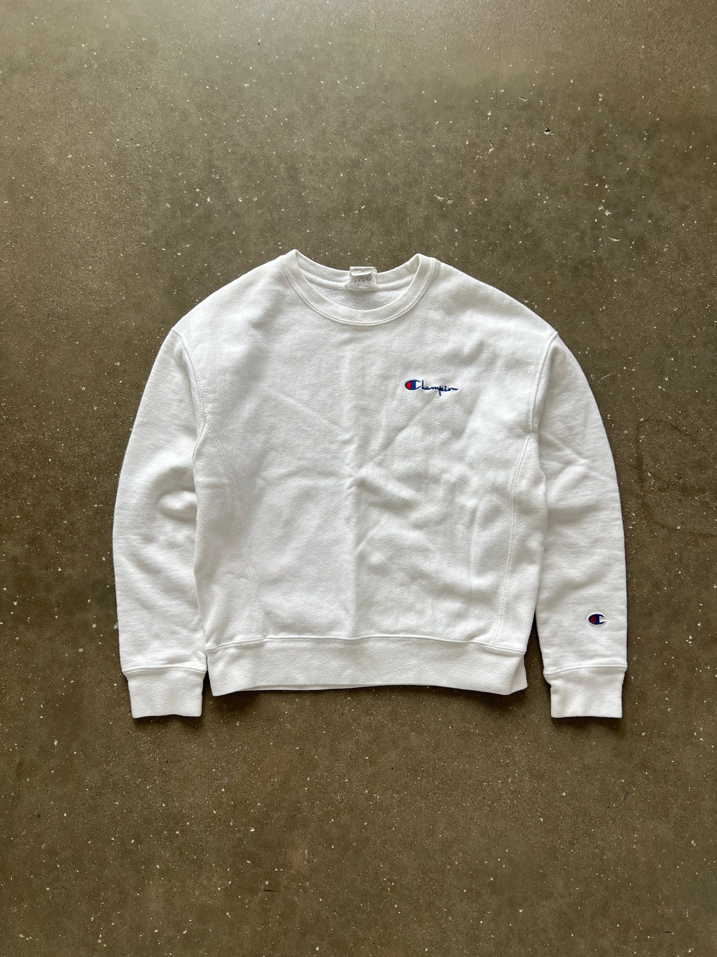 Vintage White Champion Crew - M