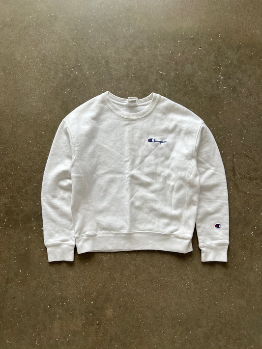 Vintage White Champion Crew - M