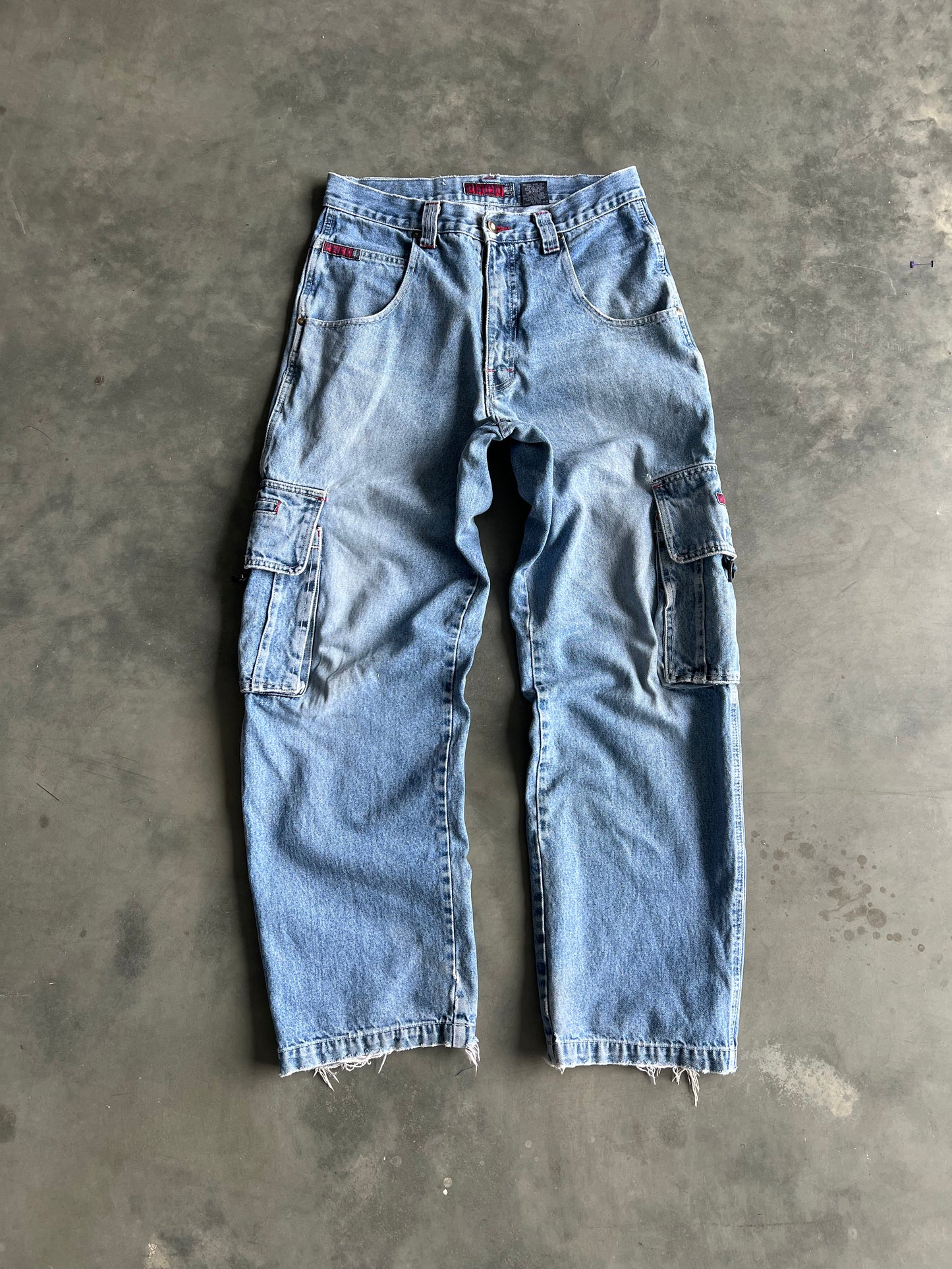 Vintage Faded Blue PACO Baggy Jeans - 33x34