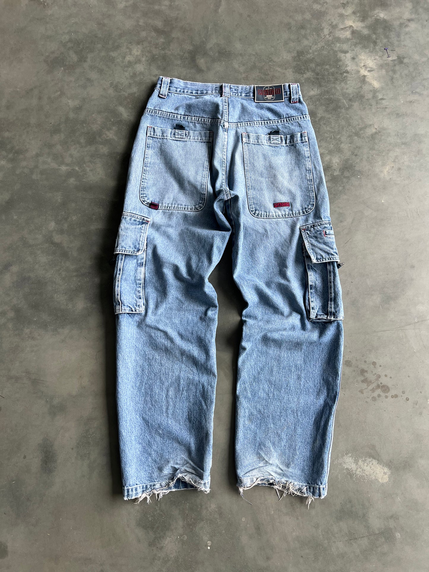 Vintage Faded Blue PACO Baggy Jeans - 33x34