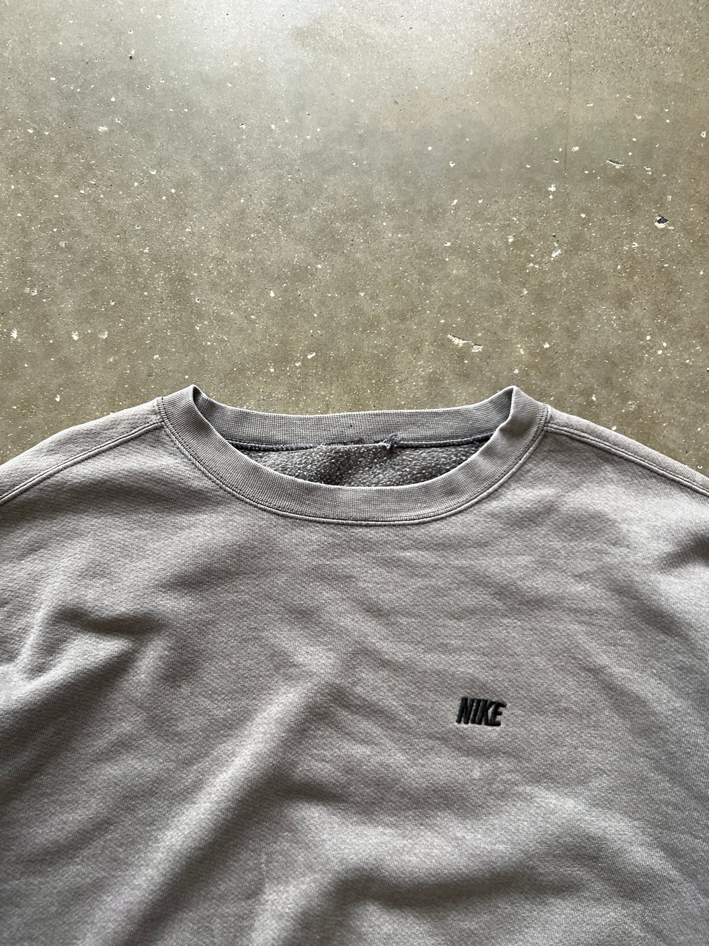Vintage Grey Nike Spellout Crew - XL
