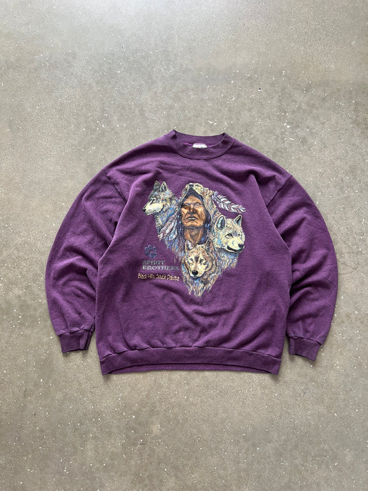 Vintage Purple Black Hills Crew - XL