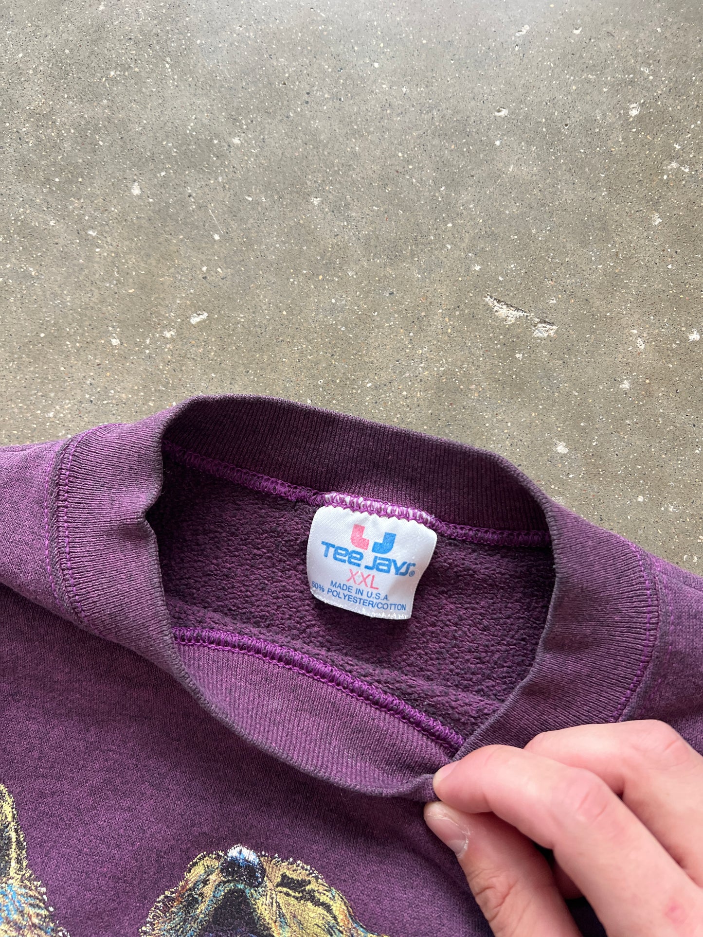 Vintage Purple Black Hills Crew - XL