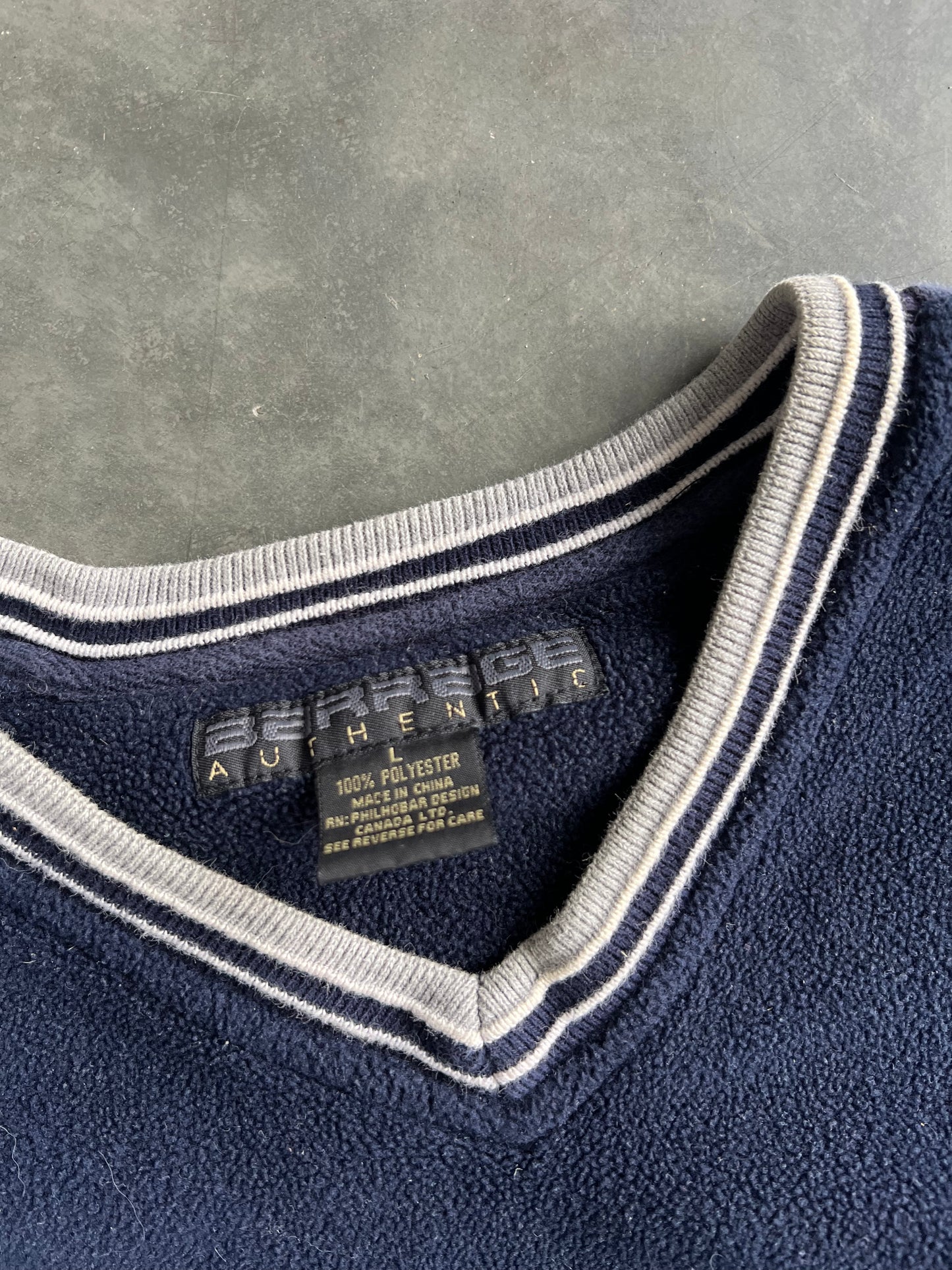 Vintage Navy Blue Stripped Sweater - L