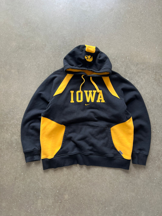 Vintage Black Iowa Hawkeyes Hoodie - XL