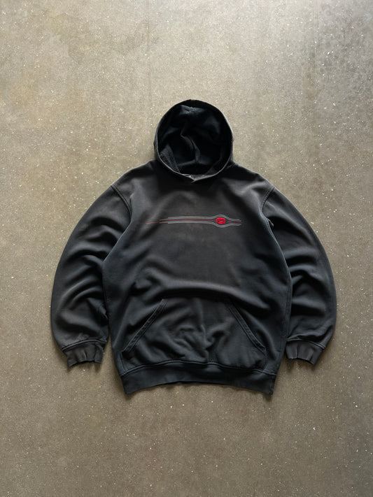 Vintage Black Nike Swoosh Hoodie - XL