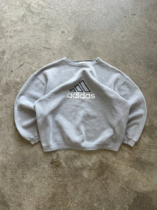 Vintage Adidas Spellout Crew - XL