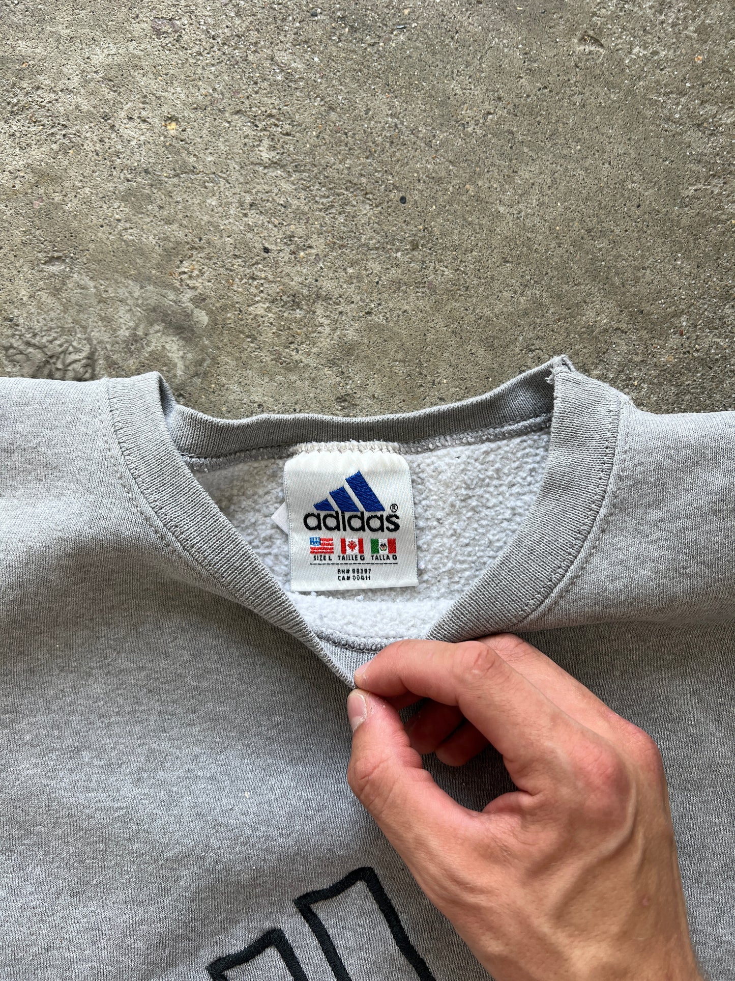 Vintage Adidas Spellout Crew - XL