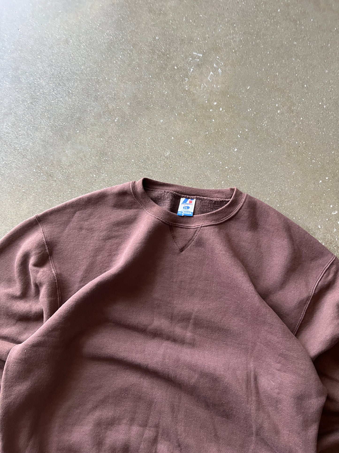 Vintage Mocha Brown Russell Crew - L