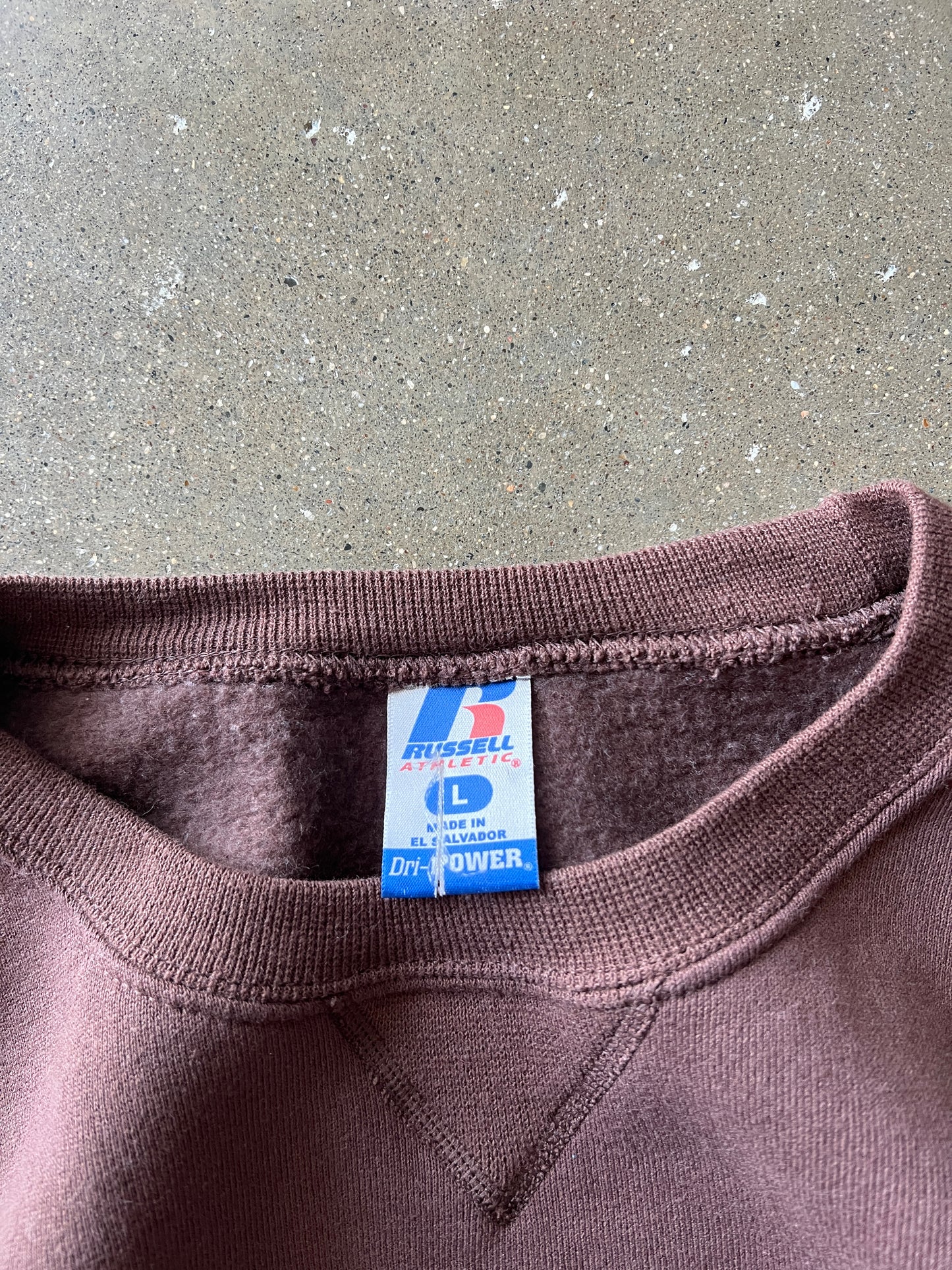 Vintage Mocha Brown Russell Crew - L