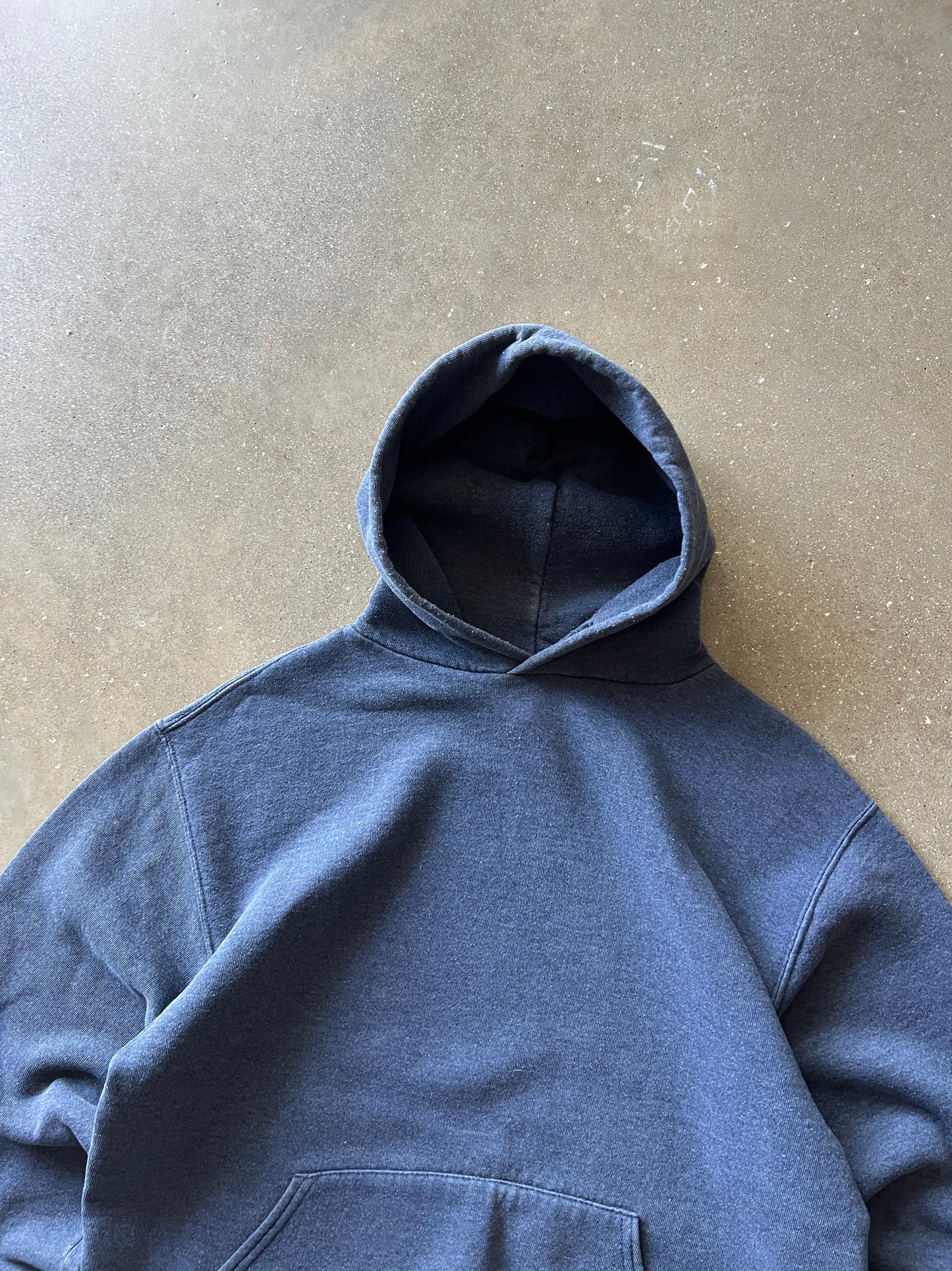 Vintage Light Blue Russell Hoodie - M