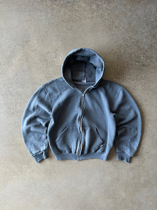 Vintage Faded Grey Russell Hoodie - S