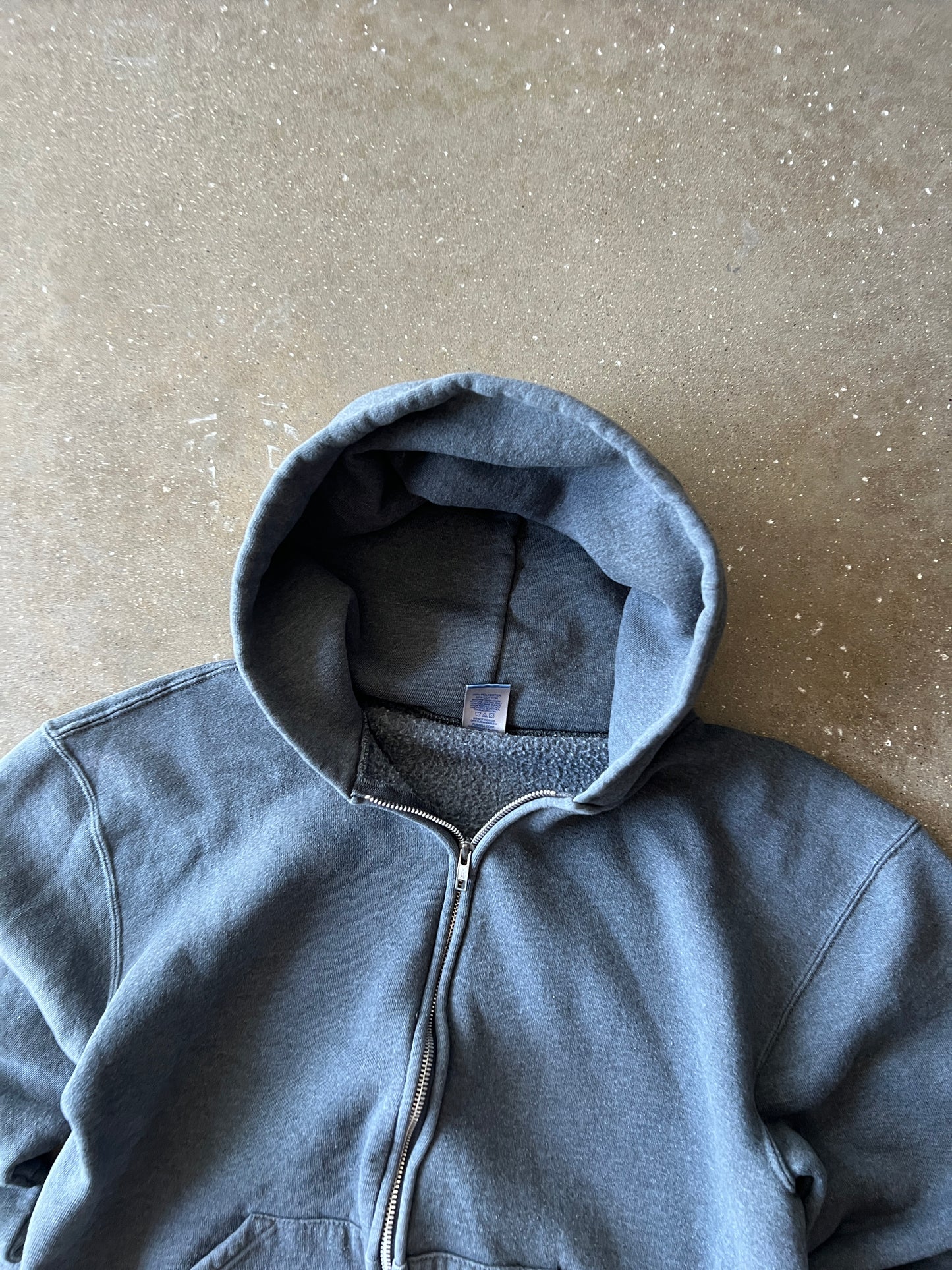 Vintage Faded Grey Russell Hoodie - S