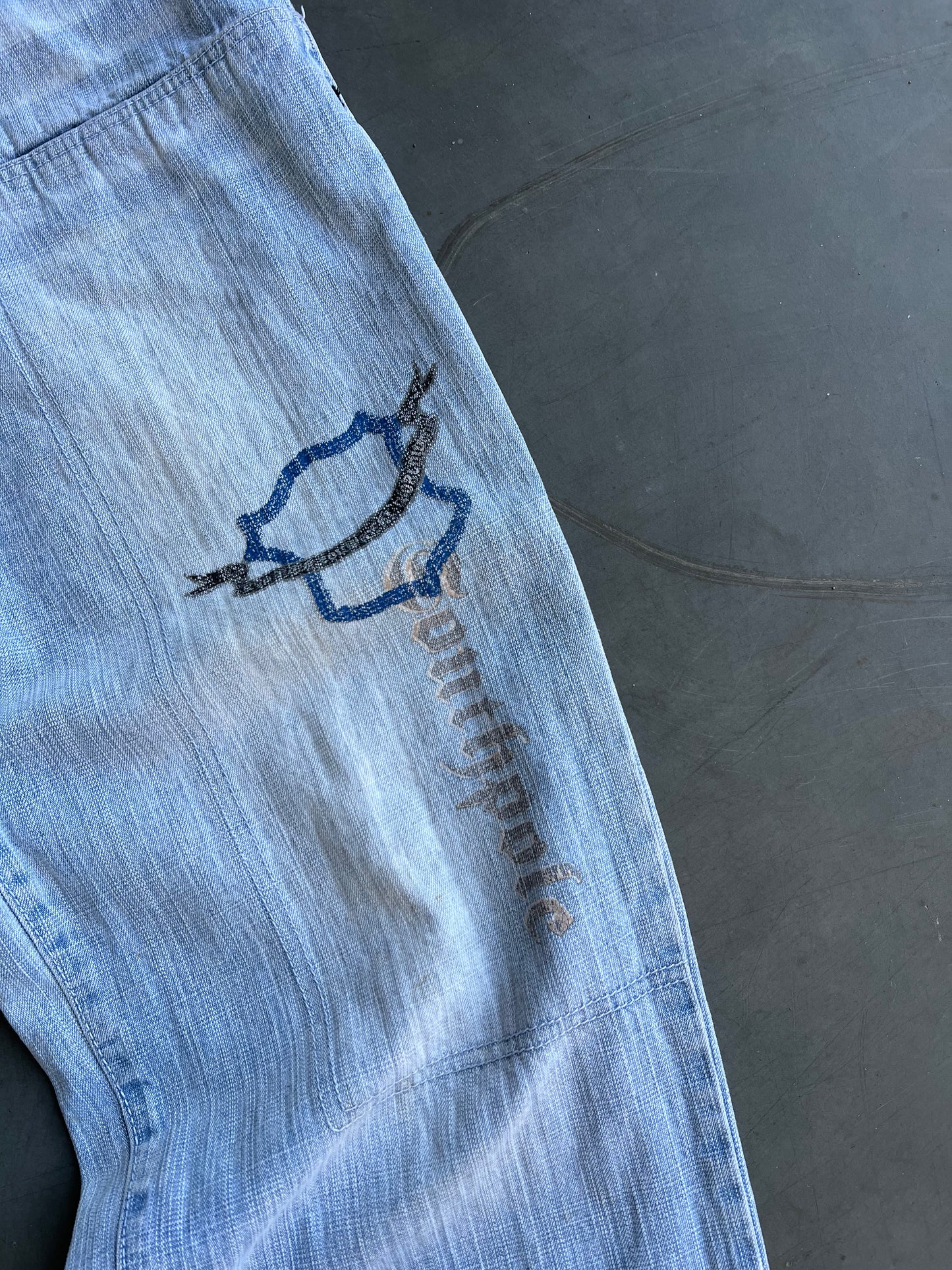 Vintage Faded Blue SouthPole Baggy Pants - 28