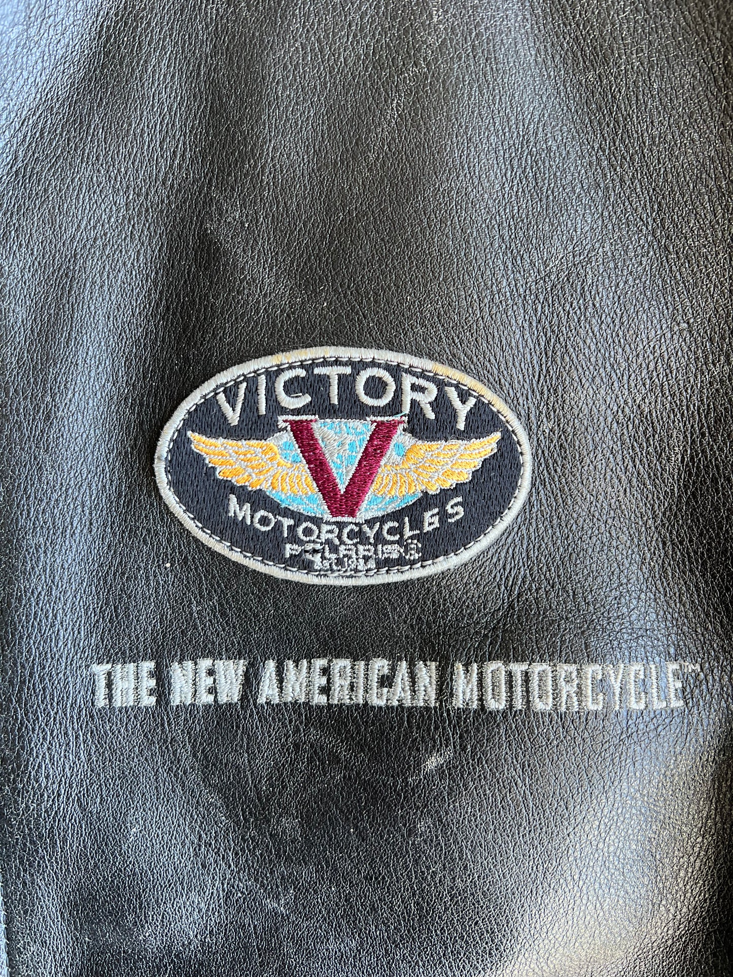 Vintage Black Victory Motorcycle Jacket - S