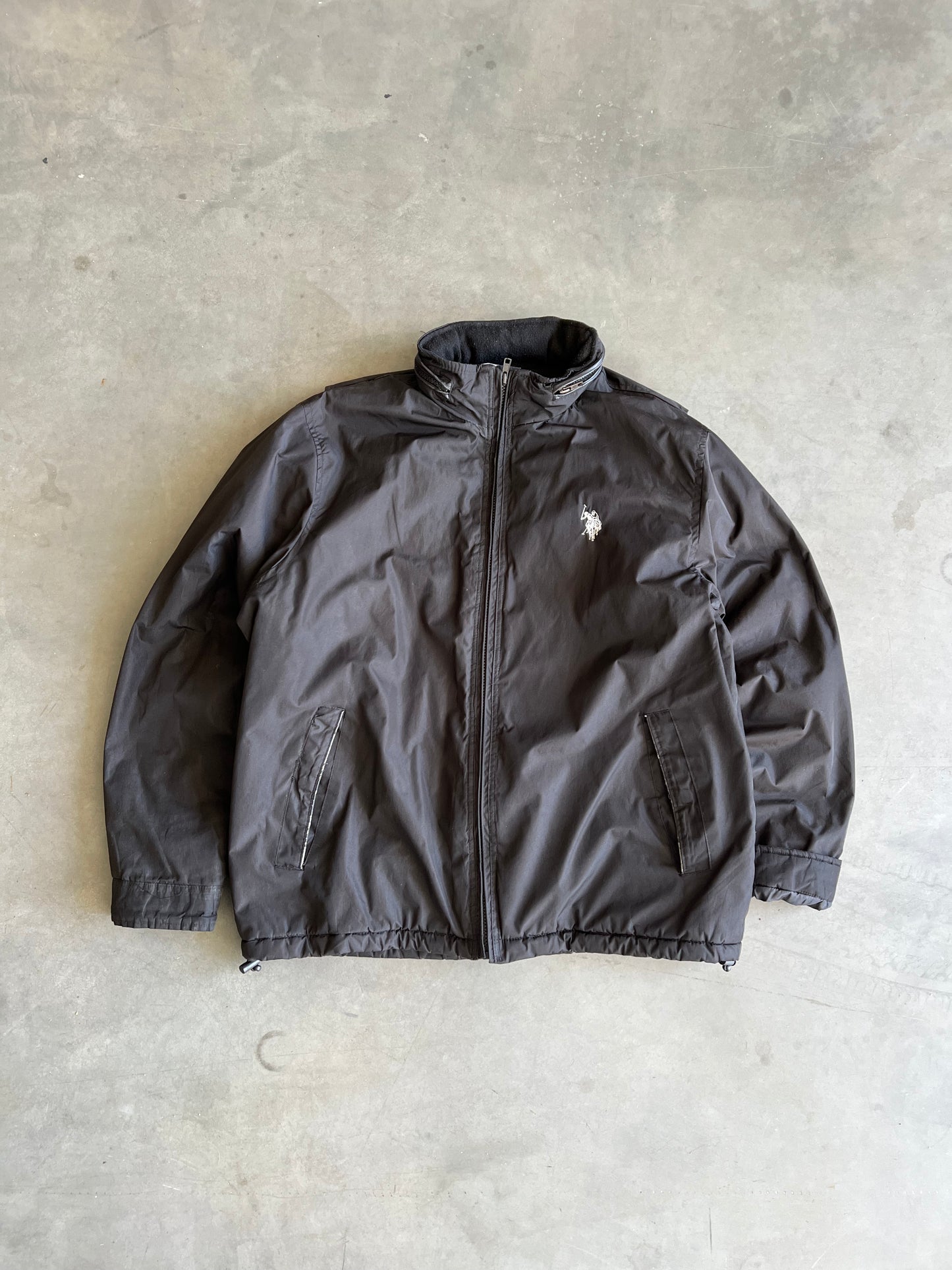 Vintage Black Polo Assassin Zip Up Jacket - L