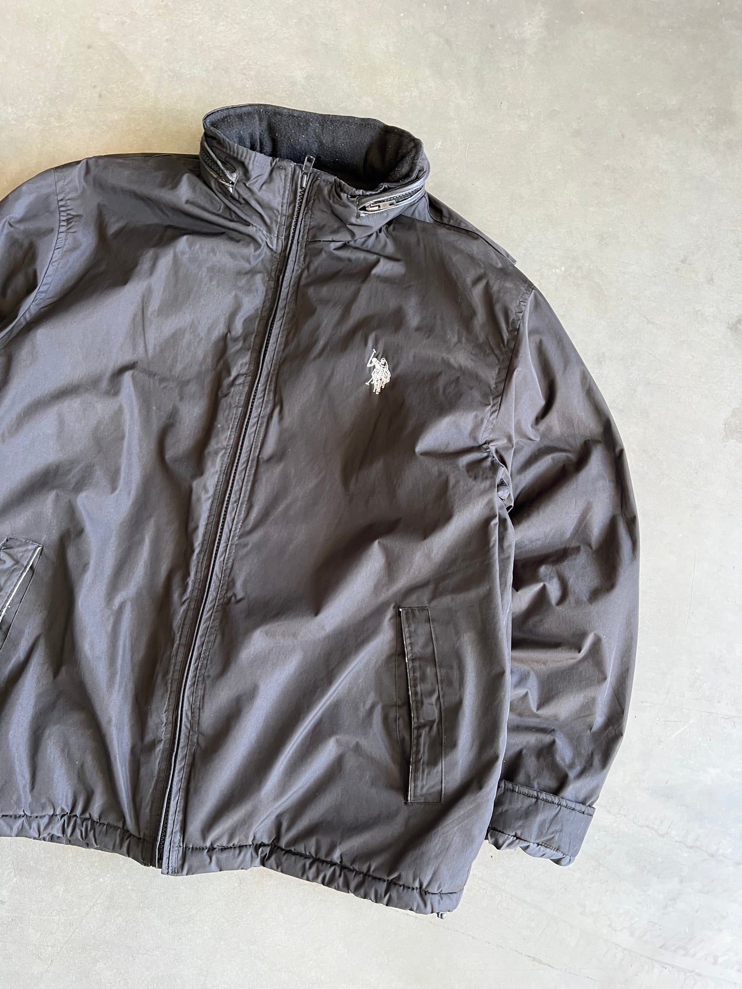 Vintage Black Polo Assassin Zip Up Jacket - L