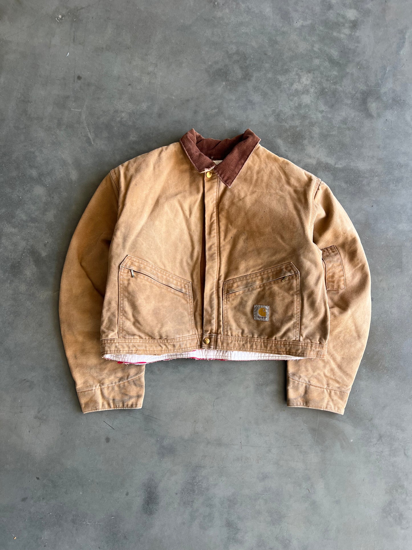 Vintage Tan Carhartt Cropped Jacket - L