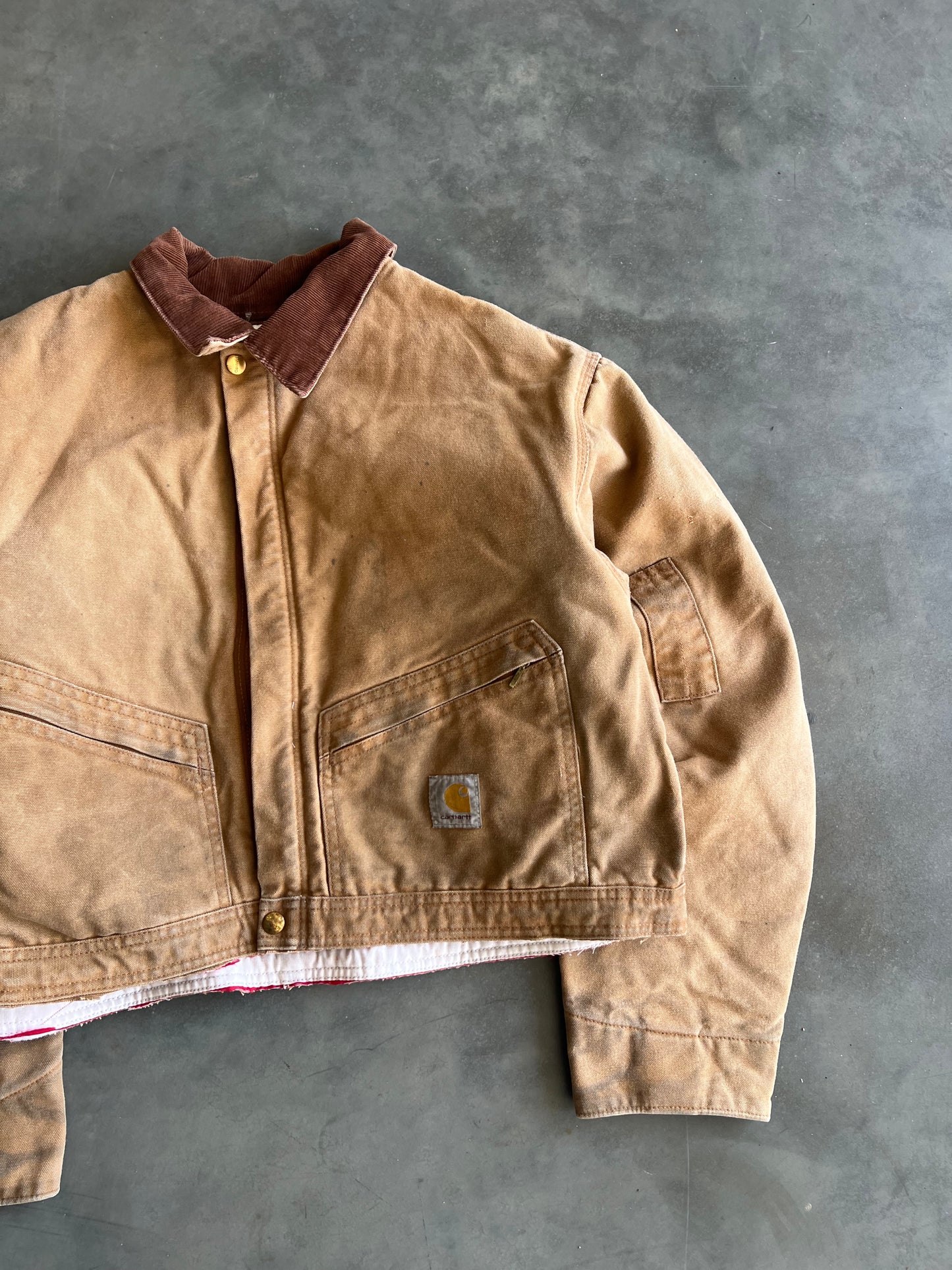 Vintage Tan Carhartt Cropped Jacket - L