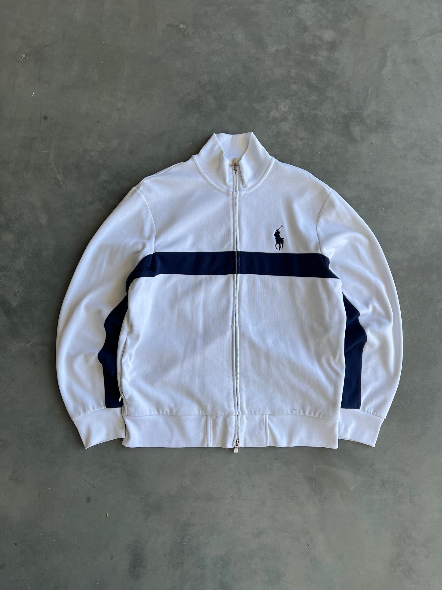 Vintage Big Pony Polo Zip Up Sweater - L