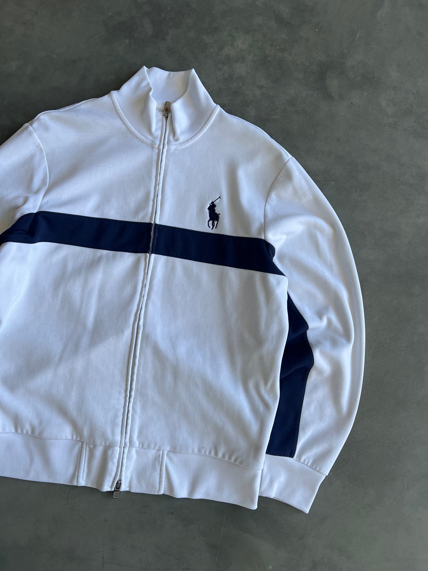 Vintage Big Pony Polo Zip Up Sweater - L