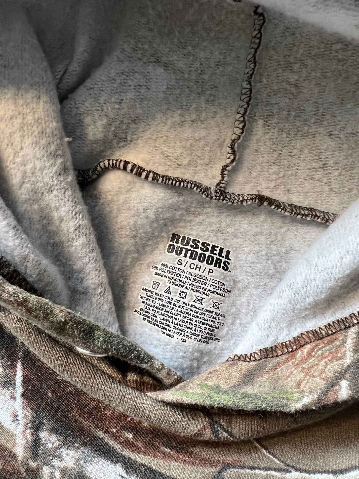 Vintage Russell Athletic Camo Hoodie - S