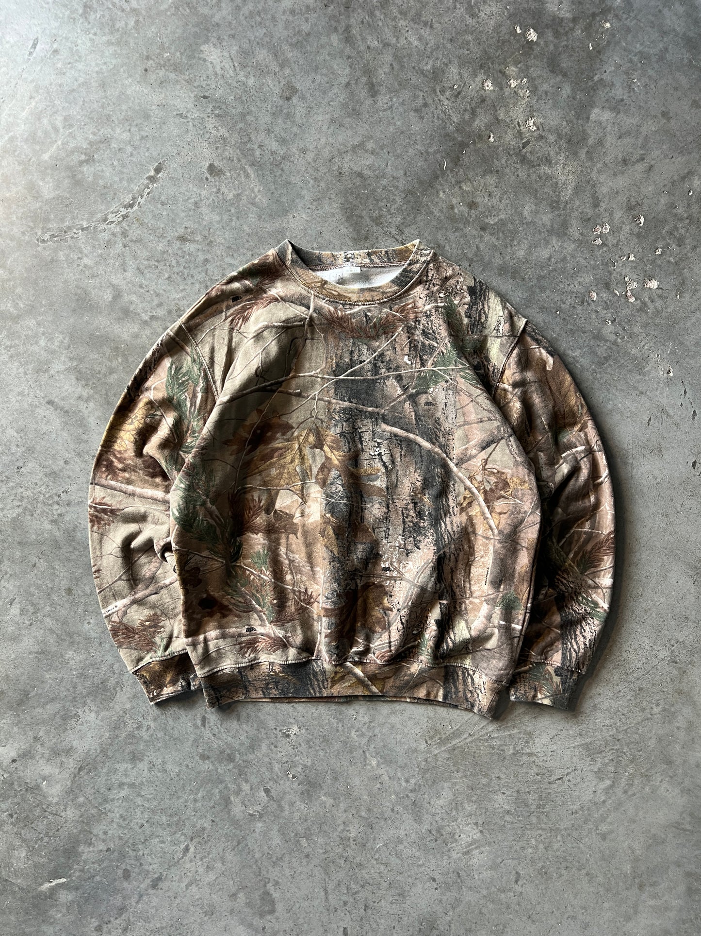 Vintage Real Tree Camo Crew - L