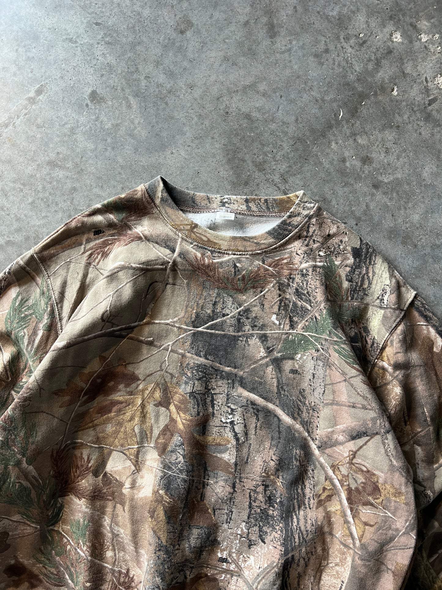 Vintage Real Tree Camo Crew - L