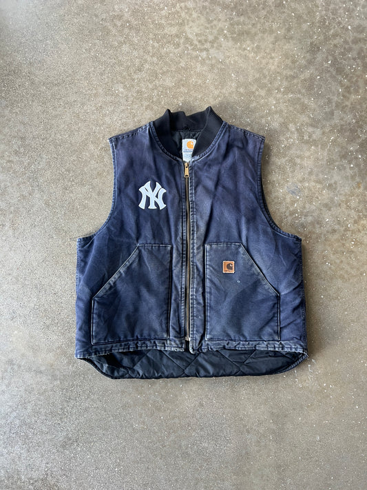 Vintage Navy Blue NY Carhartt Vest - XL