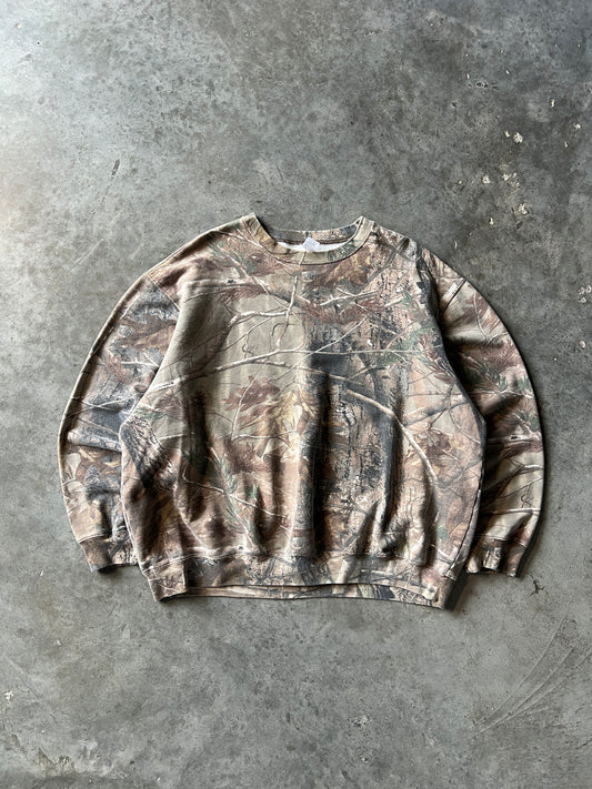 Vintage Real Tree Camo Crew - XXL