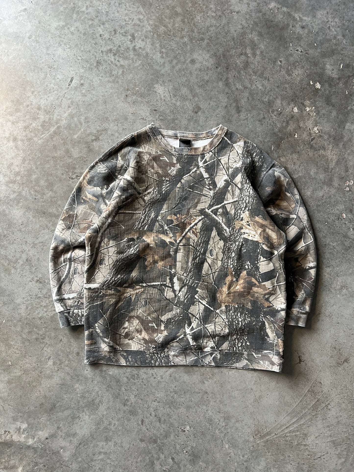 Vintage Real Tree Camo Crew - L