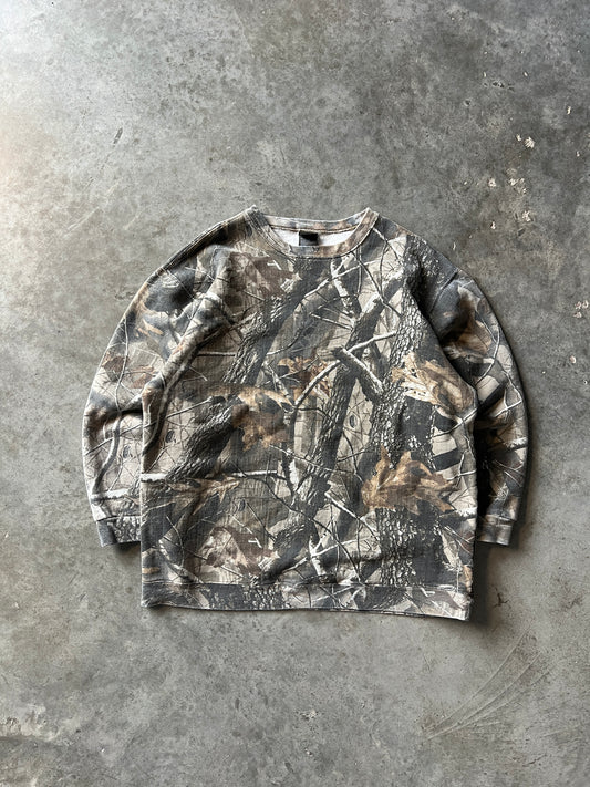 Vintage Real Tree Camo Crew - L