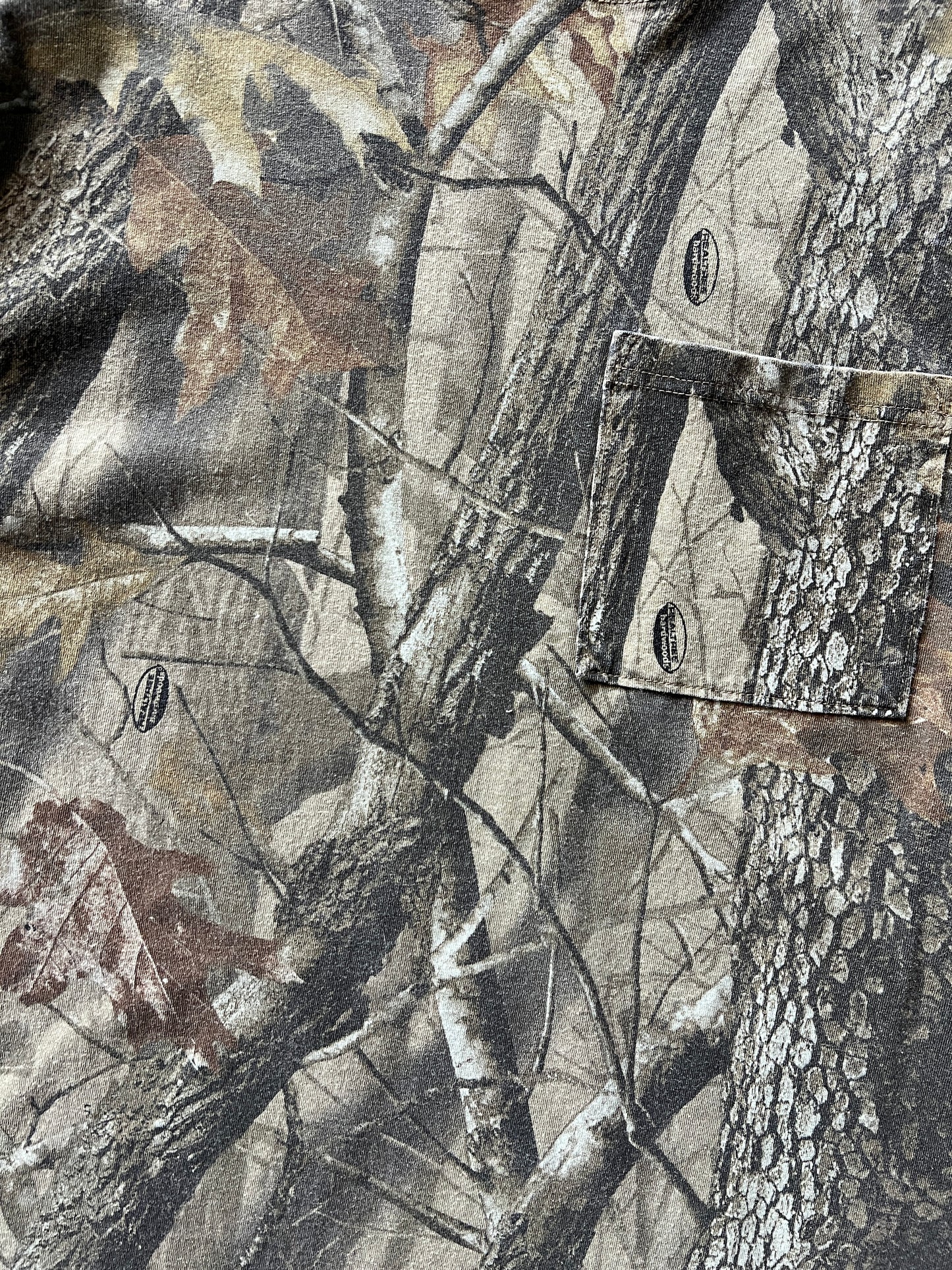 Vintage Faded Woodland Camo Shirt - L