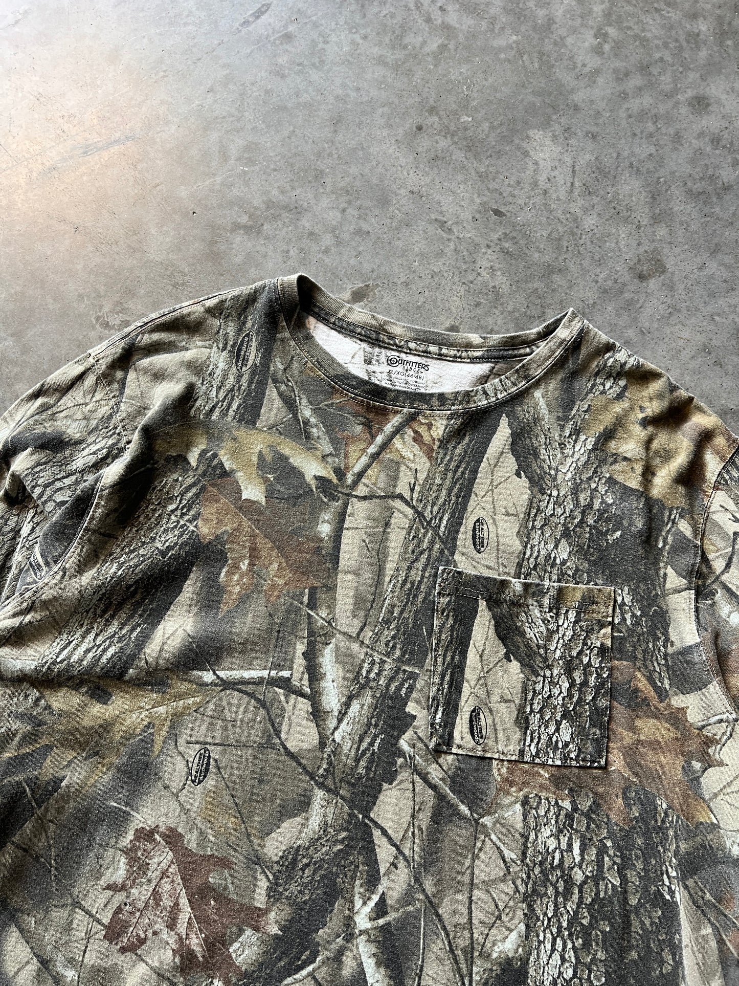 Vintage Faded Woodland Camo Shirt - L