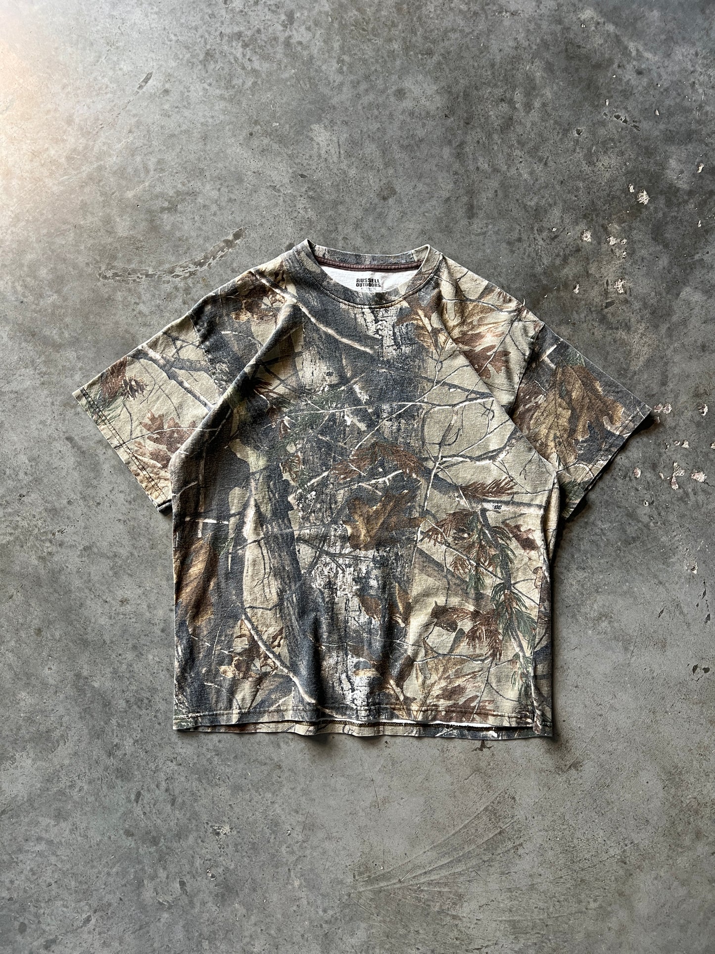 Vintage Faded Russell Athlwetic Camo Shirt - M