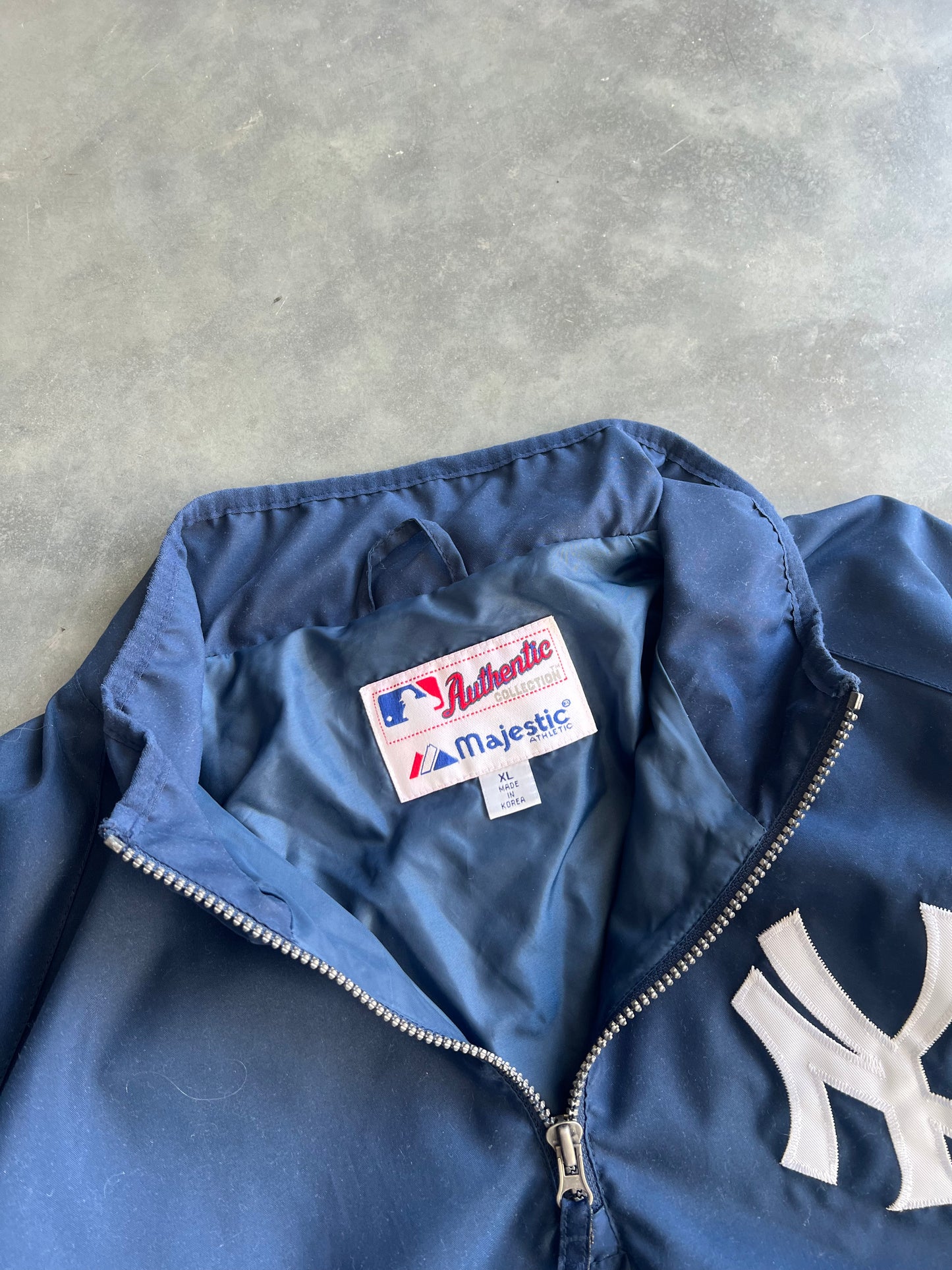 Vintage Navy Blue Yankee Zip Jacket - XL
