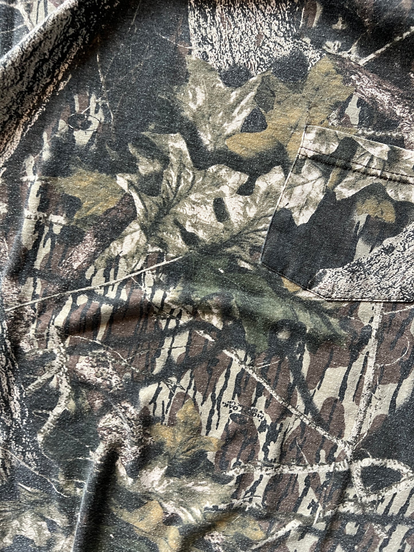 Vintage Faded Woodland Camo Shirt - M