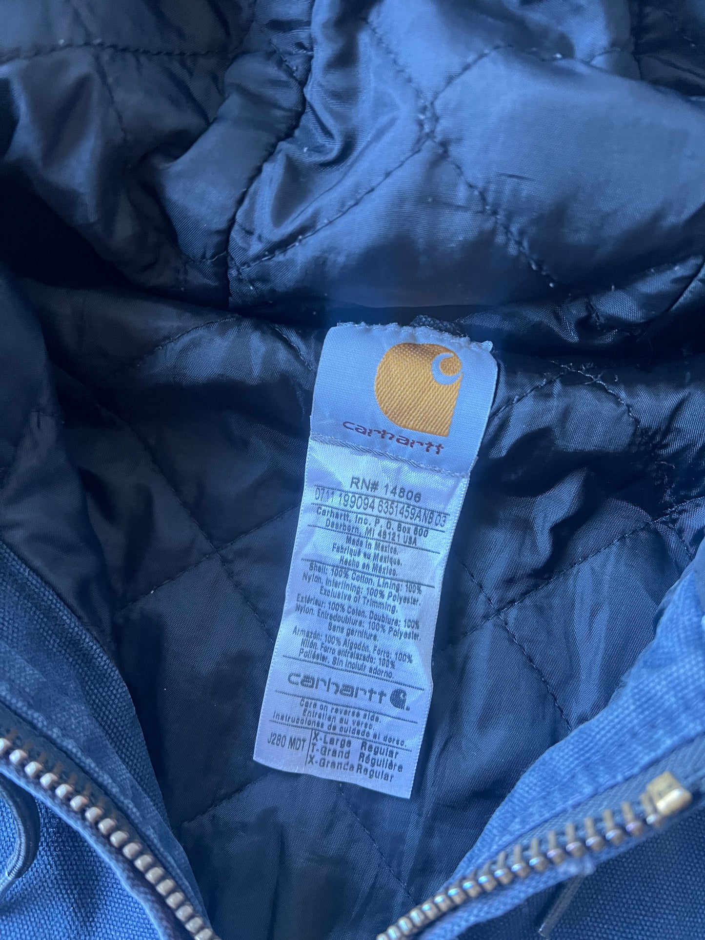 Vintage Navy Blue NY Carhartt Jacket - XL