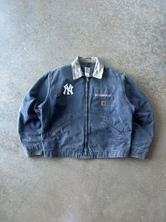 Vintage Faded Blue NY Carhartt Detroit Jacket - XL