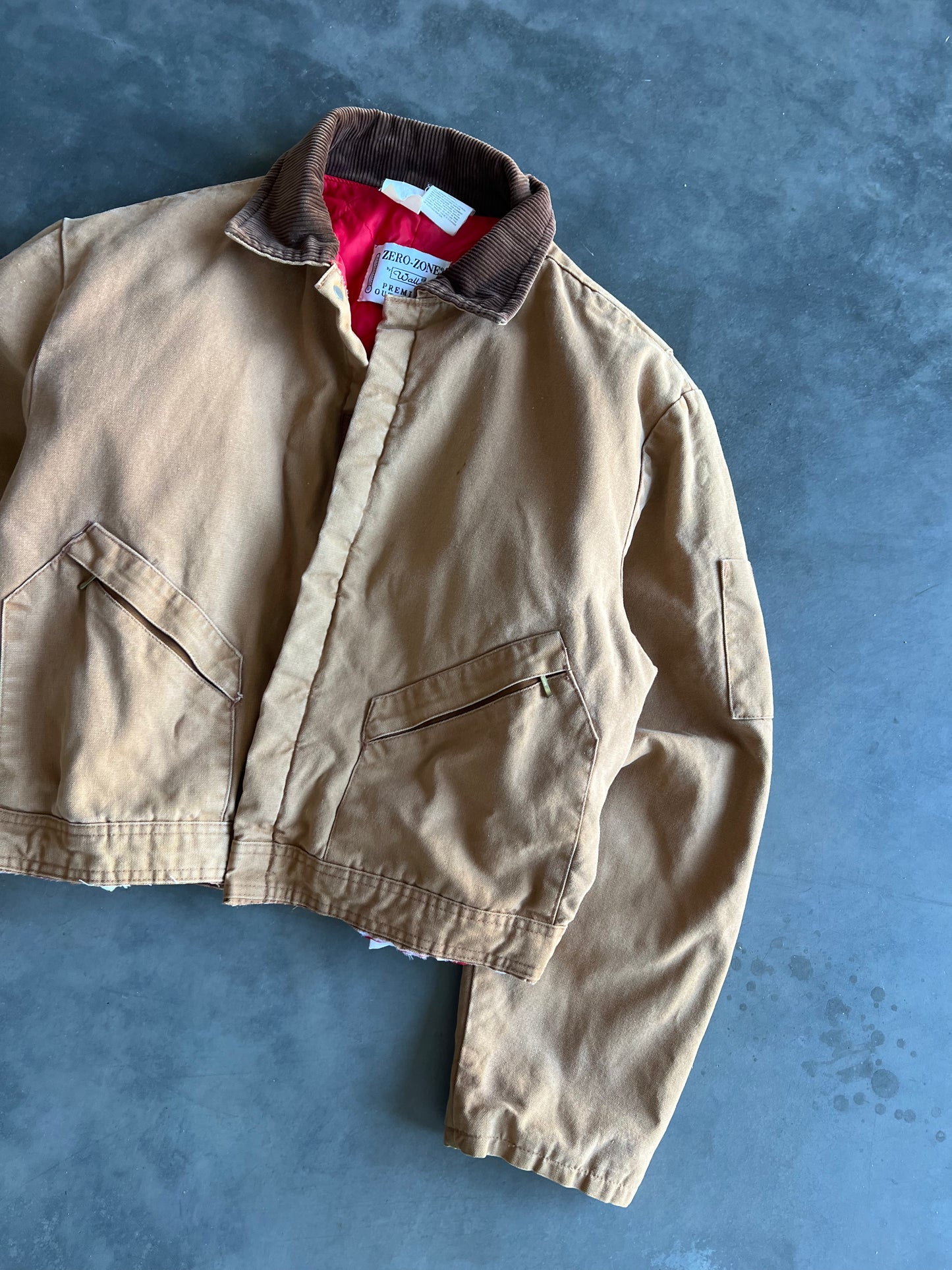 Vintage Brown Walls Cropped Jacket - M