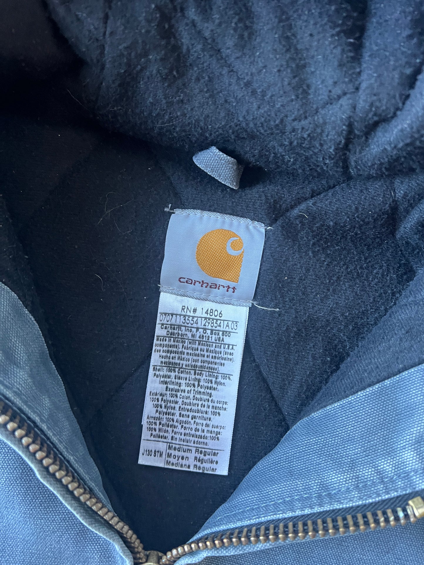 Vintage Faded Grey NY Carhartt Jacket - M