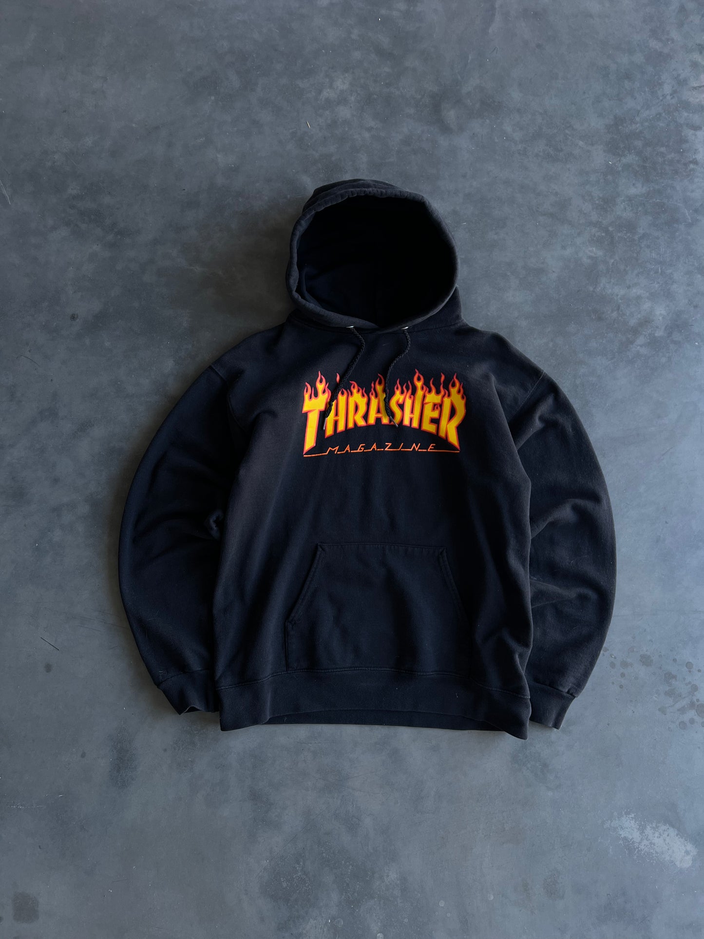 Vintage Black Thrasher Fames Hoodie - M