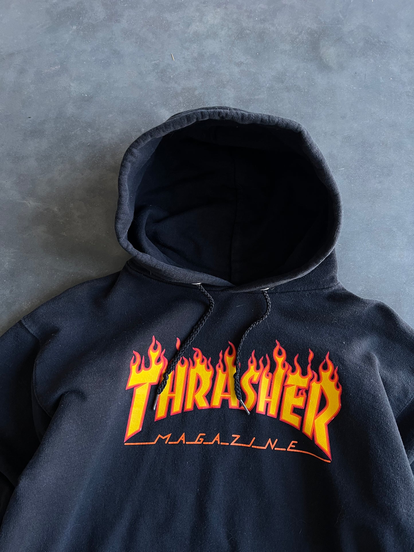 Vintage Black Thrasher Fames Hoodie - M