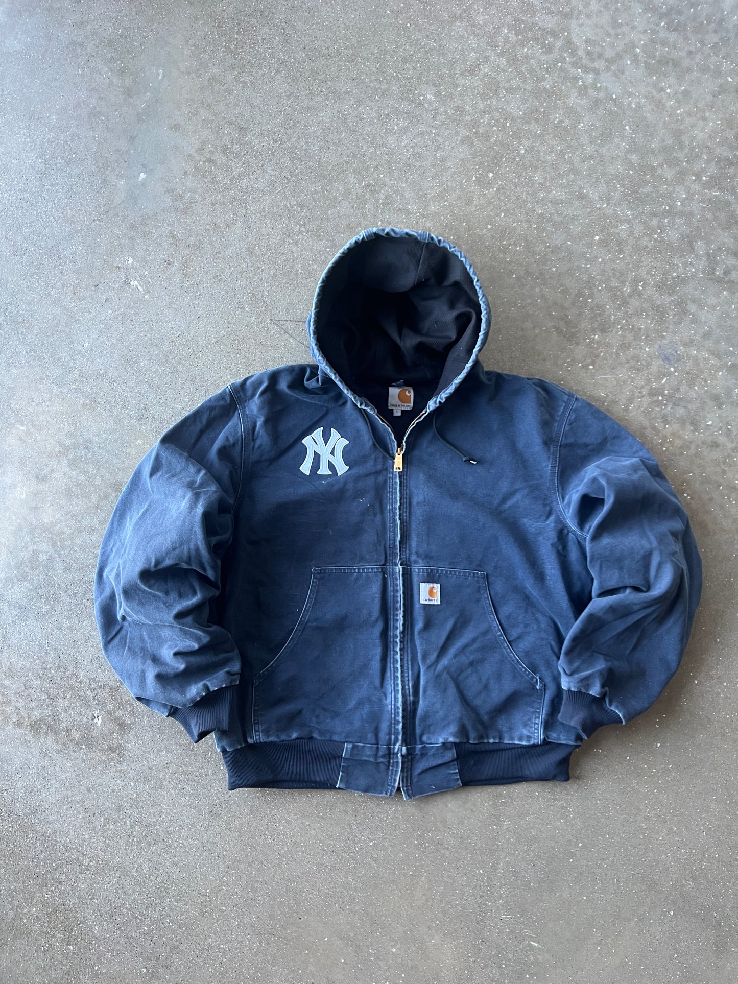 Vintage Faded Blue NY Carhartt Jacket - L